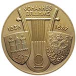 Medaglia Johannes Brahms 1833-1897 Ae. ... 