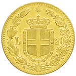 Umberto I 1878-1900 - 20 lire 1879 Roma Av. ... 