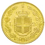 Umberto I 1878-1900 - 20 lire 1886 Roma Av. ... 