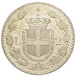 Umberto I 1878-1900 - 2 lire 1882 Roma Ag. 2 ... 