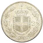 Umberto I 1878-1900 - 2 lire 1883 Roma Ag. 2 ... 