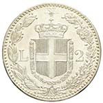 Umberto I 1878-1900 - 2 lire 1898 Roma Ag. 2 ... 