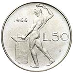  - Repubblica Italiana - 50 lire 1966 Roma. ... 