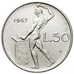  - Repubblica Italiana - 50 lire 1967 Roma. ... 