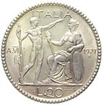 Vittorio Emanuele III 1900-1946. 20 lire ... 
