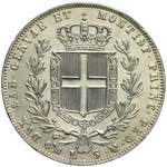 Carlo Alberto - 5 lire 1849 Genova P in ... 