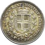 Carlo Alberto - 50 centesimi 1843 Torino P ... 