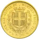 Vittorio Emanuele II - 20 lire 1854 Genova P ... 