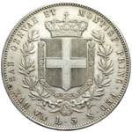 Vittorio Emanuele II - 5 lire 1855 Genova P ... 