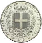Vittorio Emanuele II - 5 lire 1857 Torino B ... 