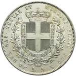 Vittorio Emanuele II - 5 lire 1858 Torino B ... 