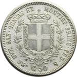 Vittorio Emanuele II - 50 centesimi 1852 ... 