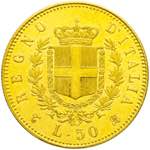 Vittorio Emanuele II - 50 lire 1864 Torino T ... 
