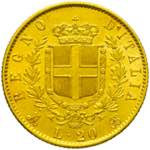 Vittorio Emanuele II - 20 lire 1874 Milano M ... 