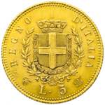 Vittorio Emanuele II - 5 lire 1863 Torino T ... 