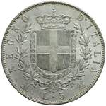 Vittorio Emanuele II - 5 lire 1873 Milano M ... 