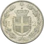 Umberto I - 2 lire 1883 Roma Ag. 2 lire 1883 ... 