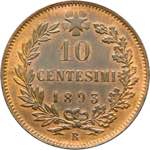 Umberto I - 10 centesimi 1893 Roma Cu. 10 ... 
