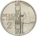 Vittorio Emanuele III - 2 lire 1933 Roma Ni. ... 