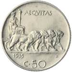 Vittorio Emanuele III - 50 centesimi 1935 ... 