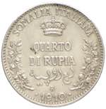 Vittorio Emanuele III - Quarto di rupia 1910 ... 