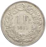 Svizzera - 1 franco 1851 Parigi Ag. 1 franco ... 