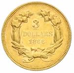 Stati Uniti - 3 dollari 1866 Filadelfia Av. ... 