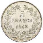 Francia - Luigi Filippo - 5 Franchi 1848 Ag. ... 
