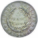 Repubblica Subalpina - 5 franchi 1800-1802 ... 