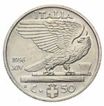 Vittorio Emanuele III - 50 centesimi 1936 ... 