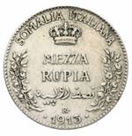 Vittorio Emanuele III - Mezza rupia 1913 ... 