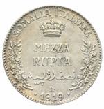 Vittorio Emanuele III - Mezza rupia 1919 ... 