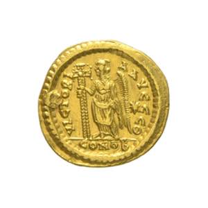Marciano 450-457 d.C. - solido con buco ... 