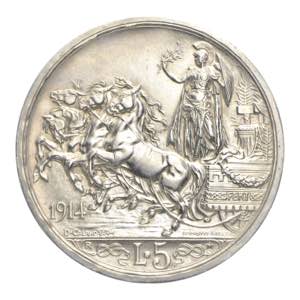 Vittorio Emanuele III - 5 lire 1914 Roma Ag. ... 