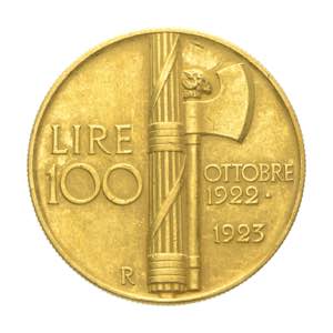 Vittorio Emanuele III - 100 lire fascione ... 