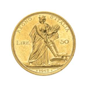 Vittorio Emanuele III - 50 lire 1912 - Roma ... 