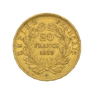 Francia - Napoleone III - 20 franchi 1859 - ... 