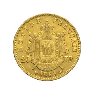 Francia - Napoleone III - 20 franchi 1864 - ... 