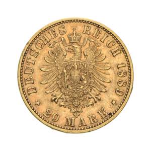 Germania - Guglielmo II - 20 marchi 1889 Av. ... 