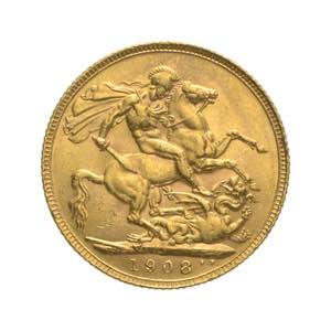 Gran Bretagna - Edoardo VII - sovereign 1908 ... 