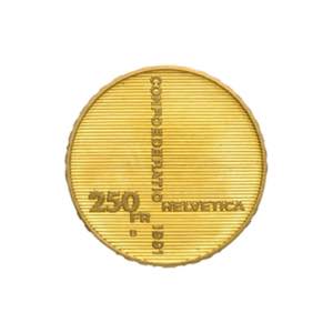 Svizzera - 250 franchi 1991 moneta ... 