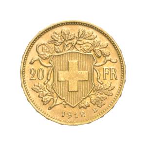 Svizzera - 20 franchi Vreneli 1910 Av. 20 ... 