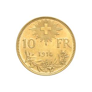 Svizzera - 10 franchi Vreneli 1914 Av. 10 ... 