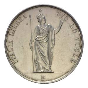 Milano Governo provvisorio 5 lire 1848 rami ... 