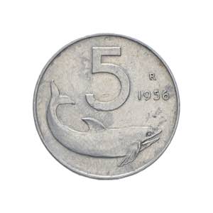 Repubblica Italiana - 5 lire 1956 Roma IT. 5 ... 