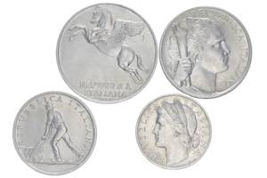 Repubblica Italiana - serie 4 monete lire ... 