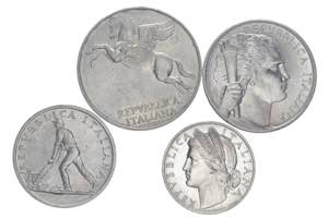 Repubblica Italiana - Serie 4 monete 1946 ... 