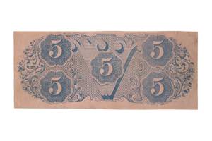 Richmond 5 dollari 5 dicembre  1862. ... 