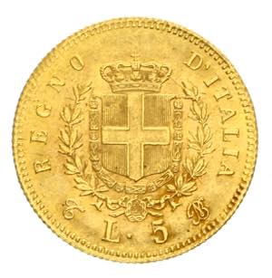 Vittorio Emanuele II - 5 lire 1863 Torino ... 