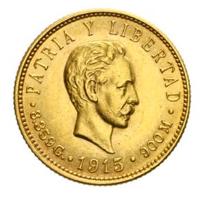 Cuba - 5 pesos 1915 Av. ... 